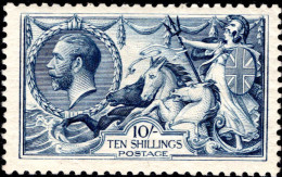 1918-19 10/- Bradbury Seahorse Fine Unmounted Mint. - Unused Stamps