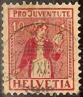 Schweiz Suisse Pro Juventute 1917: Ticino Zu WI 9 Mi 135 Yv 156 Voll-Stempel WIEDLISBACH 17.XII.17 (Zumstein CHF 20.00) - Oblitérés