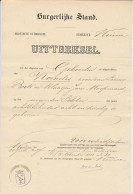 Uitreksel Burgerlijke Stand - Kuinre 1887 - Fiscale Zegels