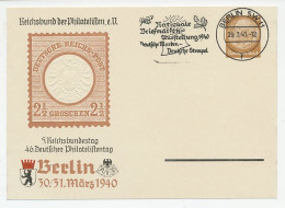 Postal Stationery Germany 1940 Philatelic Day Berlin - Philatelic Exhibition - Other & Unclassified