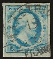 Nederland      .  NVPH   .   1 (2 Scans)  .   1852  .  O      .     Cancelled - Used Stamps