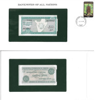Burundi 10 Francs UNC Banknote With Cover 1990. Banknotes Of All Nations - Covers & Documents