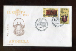 "ANDORRA (fr.)" 1976, Mi. 101/102 "CEPT" FDC (R2132) - FDC