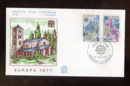 "ANDORRA (fr.)" 1977, Mi. 282/283 "CEPT" FDC (R2133) - FDC