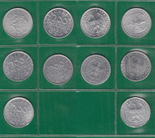 D.R.  5 Stück á 200 Mark 1923 Prägestätten A,D,E,F,G - Jäger 304  (32821 - Sonstige & Ohne Zuordnung