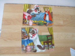 LE PETIT CHAPERON ROUGE LOT DE 2 DECOUPI LOUP - Andere & Zonder Classificatie