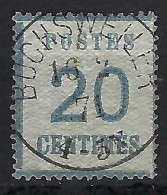 FRANCE Alsace-Lorraine Ca.1871:  Le Y&T 6, Sup. Obl. CAD "Buchsweiler", Forte Cote - Oblitérés