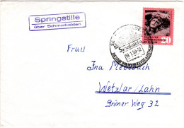 DDR 1959, Landpost Stpl. SPRINGSTILLE über Schmalkalden Auf Brief M. 20 Pf  - Brieven En Documenten