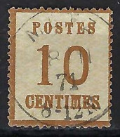 FRANCE Alsace-Lorraine Ca.1871:  Le Y&T 5, TB Obl. CAD "Metz" - Usados