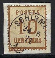 FRANCE Alsace-Lorraine Ca.1871:  Le Y&T 5, TB Obl. CAD "Schirmeck" - Usati