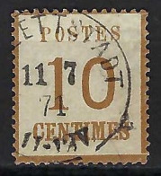 FRANCE Alsace-Lorraine Ca.1871:  Le Y&T 5, TB Obl. CAD "Schlettstadt" - Usati