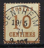 FRANCE Alsace-Lorraine Ca.1871:  Le Y&T 5, Sup. Obl. CAD "Sentheim" - Usados