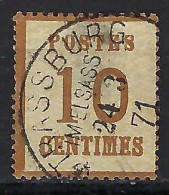 FRANCE Alsace-Lorraine Ca.1871:  Le Y&T 5, TB Obl. CAD "Strassburg" - Usati