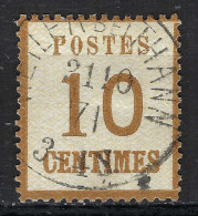 FRANCE Alsace-Lorraine Ca.1871:  Le Y&T 5b (burelage Renversé), TB Obl. CAD "Weiler Bei Thann" - Used Stamps
