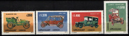 1991 Uruguay Automobiles Vehicles Renault Gladiator E.M.F Clement-bayard #1394-97 ** MNH - Uruguay