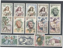 POLYNESIE -1958-60- N°1 / 14 N** - Neufs