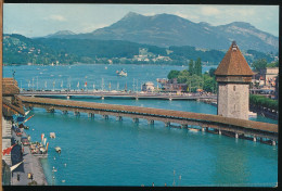 °°° 31113 - SVIZZERA - LU - LUZERN - KAPELLBRUCKE , RIGI - 1972 With Stamps °°° - Luzern