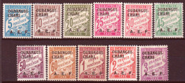 Oubangui 1928 Segnatasse Y.T.1/11 */MH VF/F - Nuevos