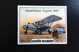 Chromo "Cafés GILBERT" - Série 21 "LES AVIONS" - Tea & Coffee Manufacturers