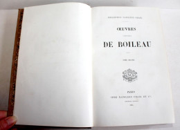 OEUVRES COMPLETES DE BOILEAU, COLLECTION NAPOLEON CHAIX 1865 TOME SECOND / LIVRE ANCIEN XIXe SIECLE (2204.226) - 1801-1900