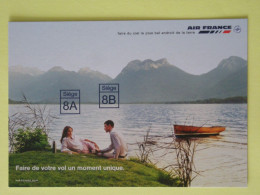 AIR FRANCE MONTPELLIER - Couple Au Bord De L'eau - Barque - Faire De Votre Vol Un Moment Unique / Avion - Carte Pub - Sonstige & Ohne Zuordnung