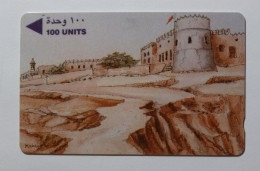 FORTERESSE / CHATEAU - Peinture Koheji 1990 - Carte Téléphone BAHRAIN - Paysages