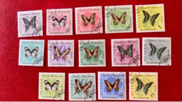 GUINÉE 1963 14 V Oblitérés  Farfalle Papillons Butterflies Mariposas Schmetterlinge GUINEA - Butterflies