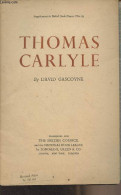 Thomas Carlyle - Supplement To British Book News N°23 - Gascoyne David - 1952 - Linguistica