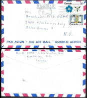 Canada Kimberley BC Cover Mailed To Austria 1970. EXPO-70 Stamp - Cartas & Documentos