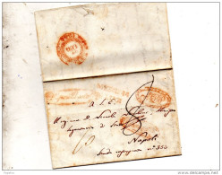 1844  LETTERA CON ANNULLO MESSINA  X NAPOLI - ...-1850 Préphilatélie