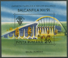 Rumänien 1991 BALKANFILA Sportpalast Bacáu Block 264 Postfrisch (C92229) - Blocks & Sheetlets