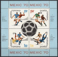 Rumänien 1970 Fußball-WM Mexiko Block 75 Postfrisch (C92116) - Blocks & Sheetlets