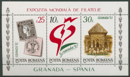Rumänien 1992 GRANADA'92 Marke Emblem Burghof Block 272 Postfrisch (C92224) - Blocks & Sheetlets