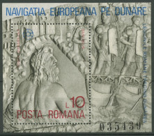 Rumänien 1977 Donaukommission Columna Traiana Block 146 Postfrisch (C93066) - Blocks & Sheetlets