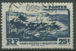 Saint-Pierre Et Miquelon 1947 Küste Im Sturm 367 Gestempelt - Oblitérés