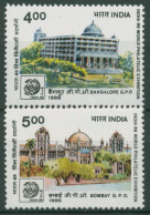 Indien 1988 INDIA Hauptpostamt Bombay 1184/85 Postfrisch - Unused Stamps