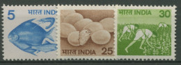 Indien 1979 Landwirtschaft Fisch Geflügel Reis 792/94 Postfrisch - Nuevos