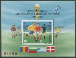 Rumänien 1990 Fußball-WM Italien Block 260 Postfrisch (C92233) - Blocks & Sheetlets