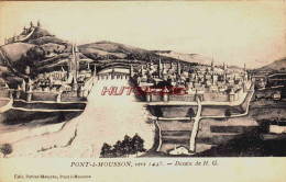 CPA PONT A MOUSSON - MEURTHE ET MOSELLE - DESSIN DE H.G. VERS 1445 - Pont A Mousson