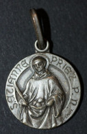 Beau Pendentif Médaille Religieuse Années 20/30 "Saint Etienne" Religious Medal - Religion & Esotericism