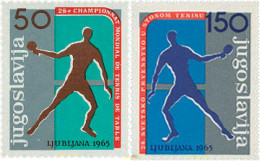 67166 MNH YUGOSLAVIA 1965 28 CAMPEONATOS DEL MUNDO DE TENIS DE MESA EN LJUBLJANA - Préphilatélie