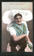 AK Junge Frau In Tracht Spreewald  - Costumes