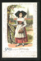 AK Deutsch Avricourt, Frau In Elsass-lothringischer Tracht  - Costumes