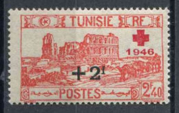 TIMBRE** Gommé De 1946 De TUNISIE Avec Surtaxe Au Profit De La Croix-Rouge - Nuevos
