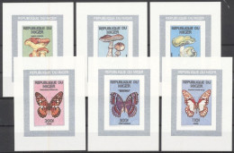 Niger 1991, Mushrooms, Butterfly, 6BF IMPERFORATED - Papillons