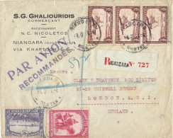 !!! CONGO, CPLI AÉRIEN RECOMMANDÉ DE NIANGARA POUR LONDRES VIA KARTHOUM - Covers & Documents