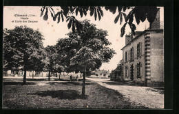 CPA Clémont, Mairie Et Ecole Des Garcons  - Clémont