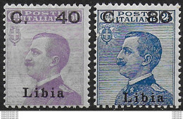 1922 Libia Overprinted 2v. MNH Sassone N. 38/39 - Altri & Non Classificati