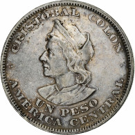 Salvador, Peso, Colon, 1908, Central American Mint, Argent, TTB, KM:115.1 - Salvador