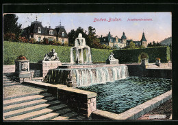 AK Baden-Baden, Am Josefinenbrunnen  - Baden-Baden